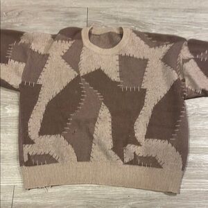 Men's Brown Patterned Sweater
